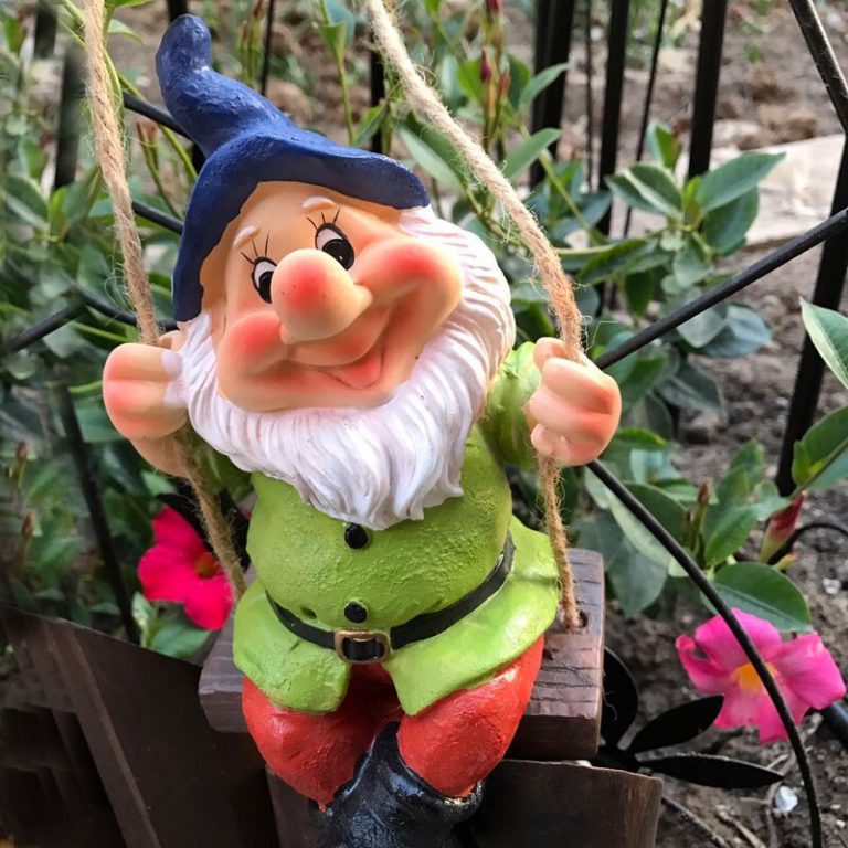 Figurine Nain De Jardin Golfeur Peint Main - Résine, 21 Cm, Décoration Extérieure Humour