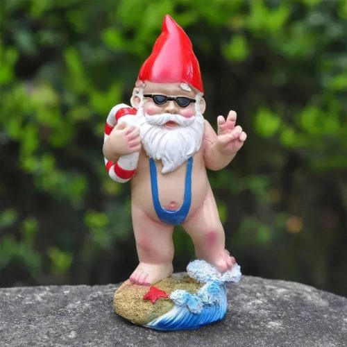 Nain De Jardin Avec Sa Bouée